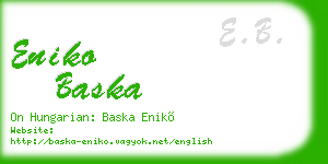 eniko baska business card